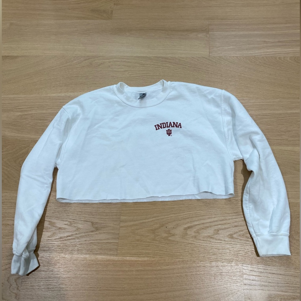 indiana university cropped crewneck